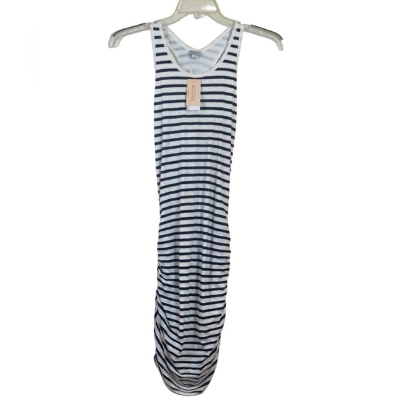 NWT Chelsea Sky racer back mini ruched side tank top dress size large - Picture 1 of 10
